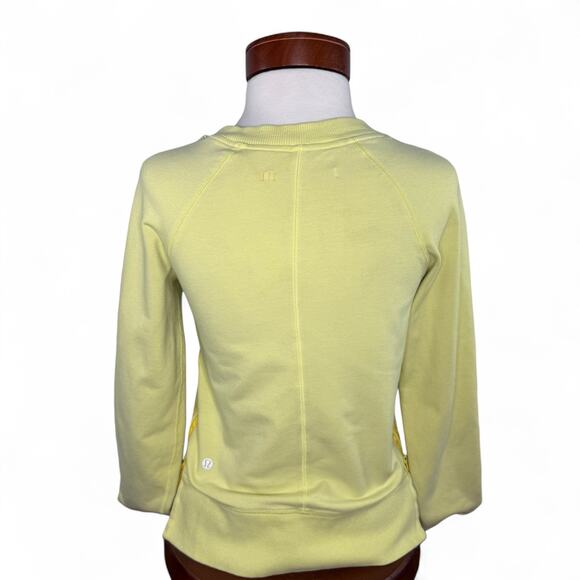 Lululemon Rejuvenate Pullover Sweatshirt 2 Yellow Zip Hem‎ Athleisure Sporty Fit - Picture 6 of 10